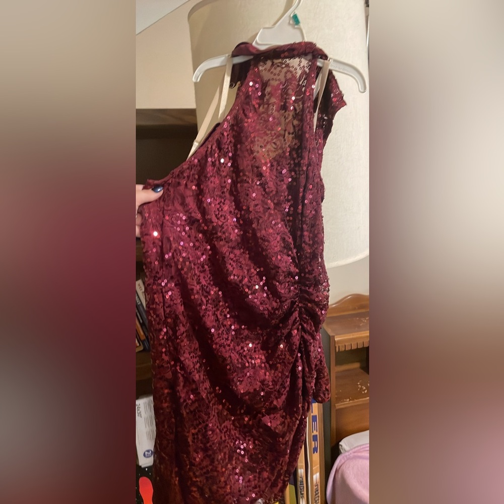 Red Sequin Dance/ Figure skating costume